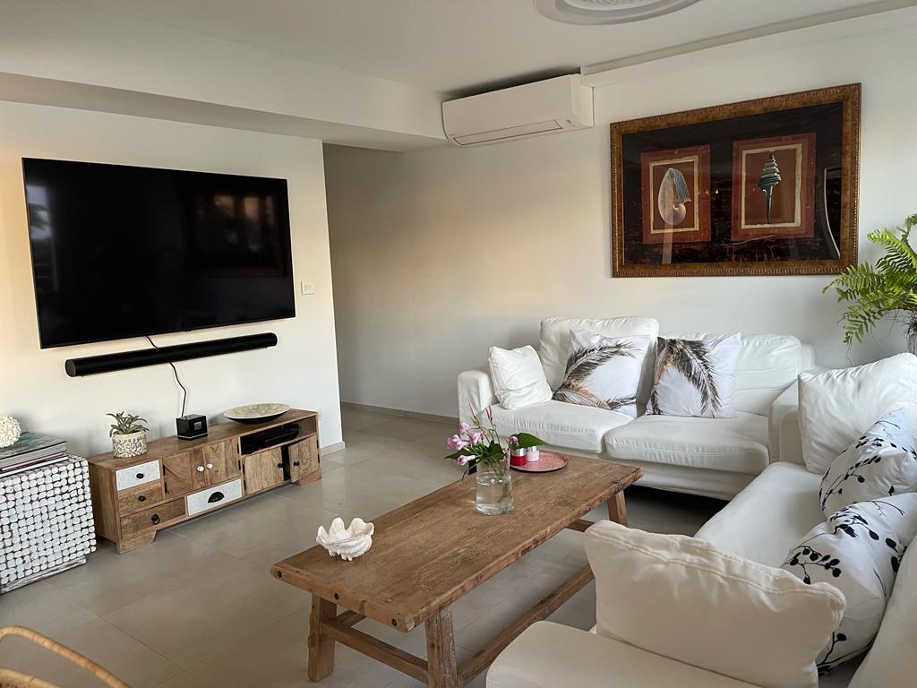 Living room with sofa and open access to terrace