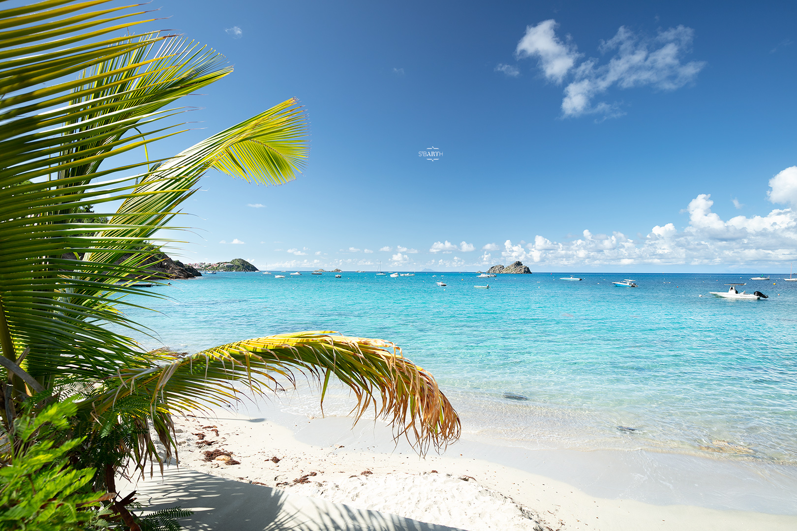 Tropical beach view from Mellowmood St Barth